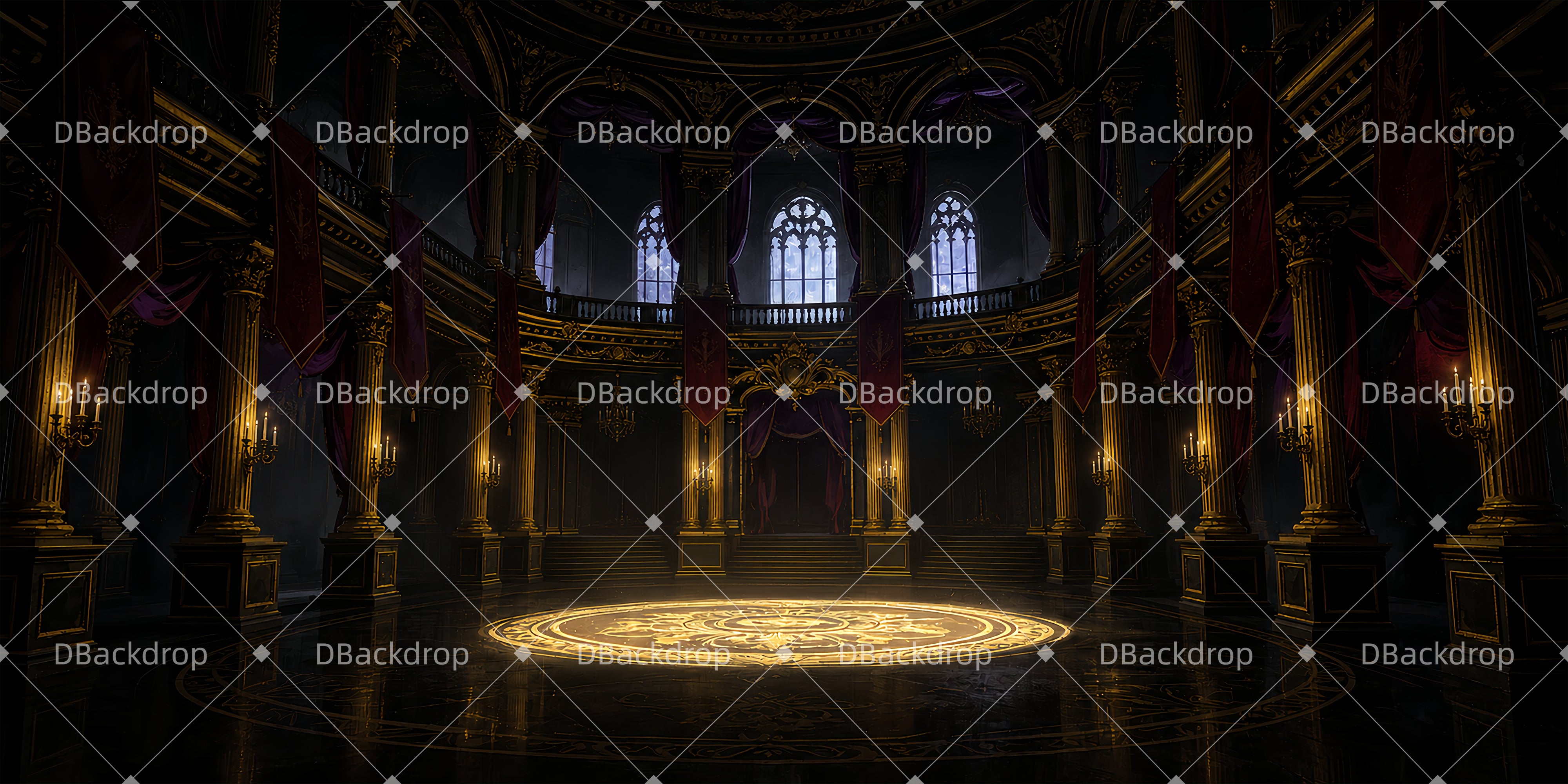 Backdrop Theater Dark Palace Professional Stage Backdrops UK ZTT66-T94