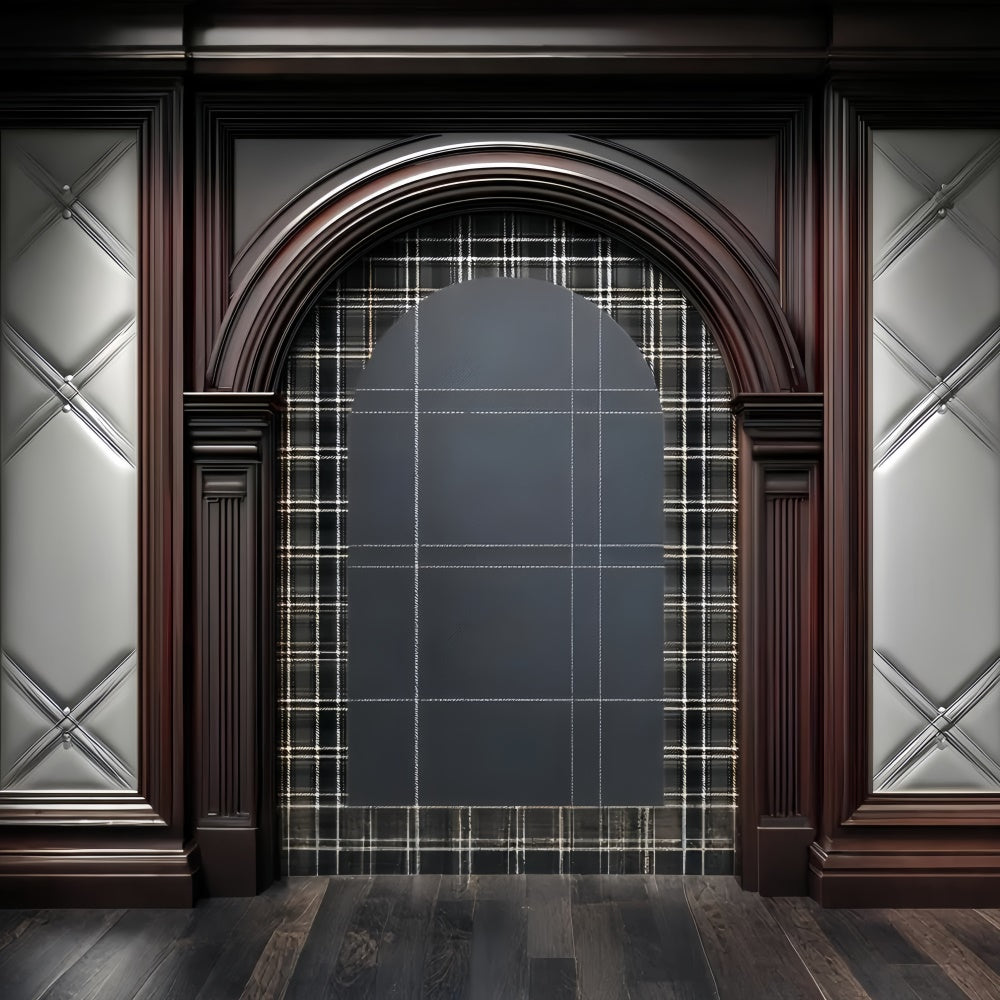 Fathers Day Photo Backdrop Tartan Wood Frame Backdrop UK ZXY5-4
