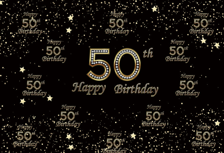 Step and Repeat Custom 50th Birthday Backdrop UK D359