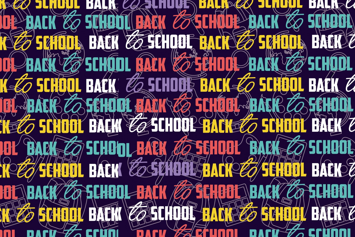 Back to School Colorful Printed Photography Backdrop UK BRP7-41