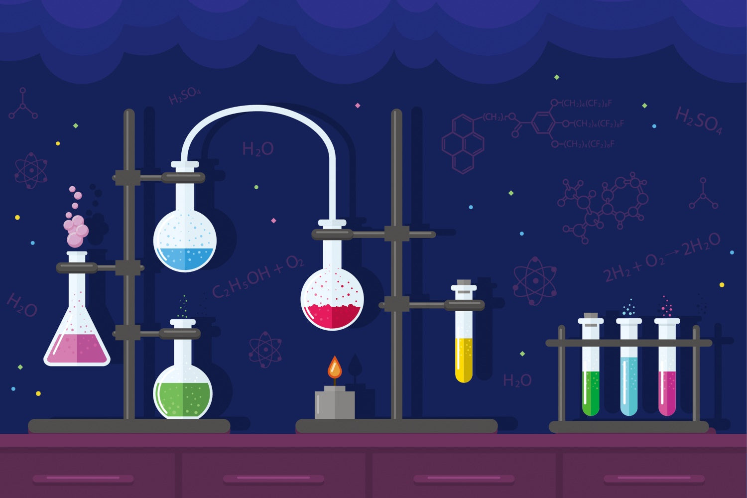 Chemistry Lab Back to School  Photography Backdrop UK BRP7-3