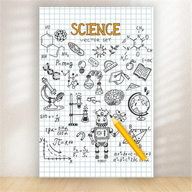 Back to School Science Notebook Backdrop UK BRP7-30