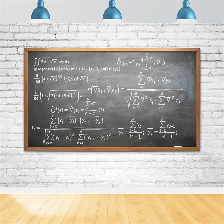 Back to School Brick wall Blackboard Backdrop UK BRP7-50