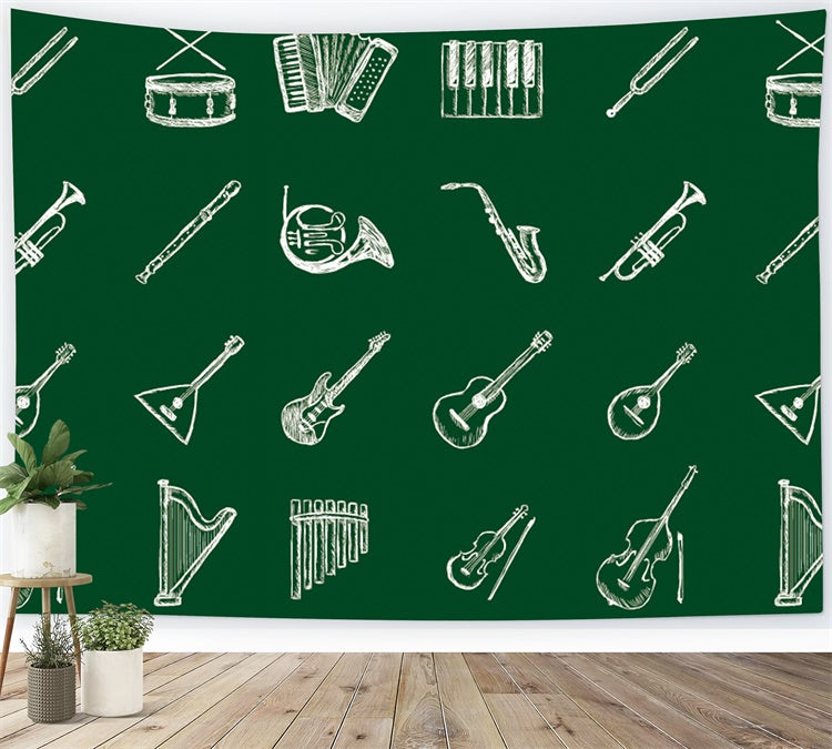 Back to School Band Chalkboard Photography Backdrop UK BRP7-61