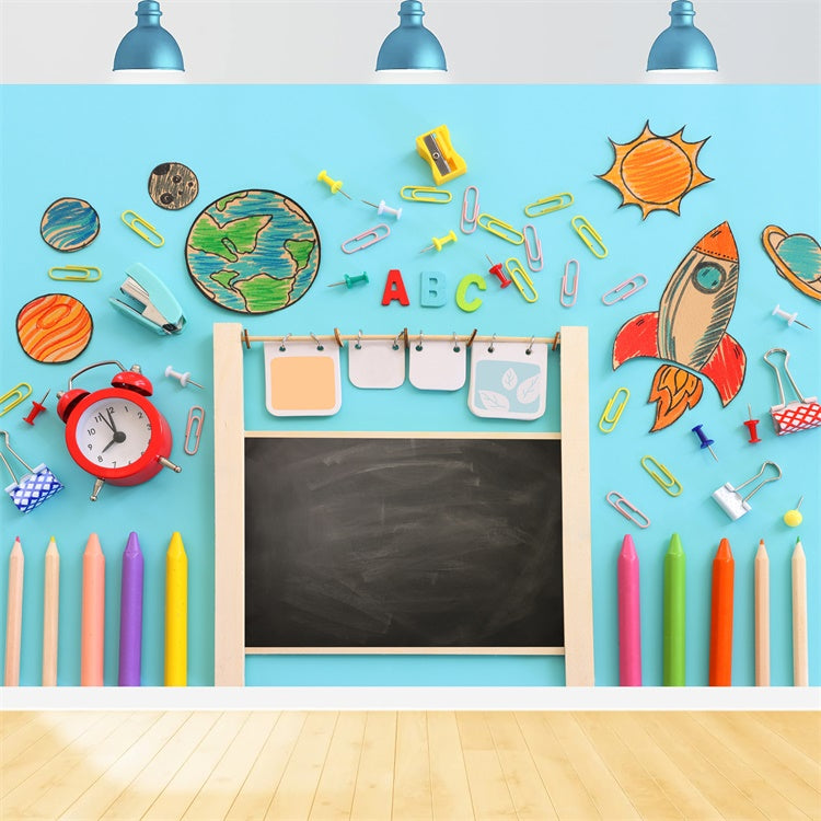 Stationery Plant Back to School Photography Backdrop UK BRP7-11