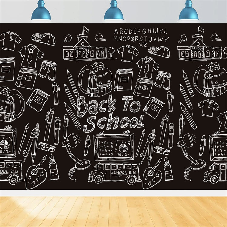 Back to School Little School Patterns Backdrop UK BRP7-35