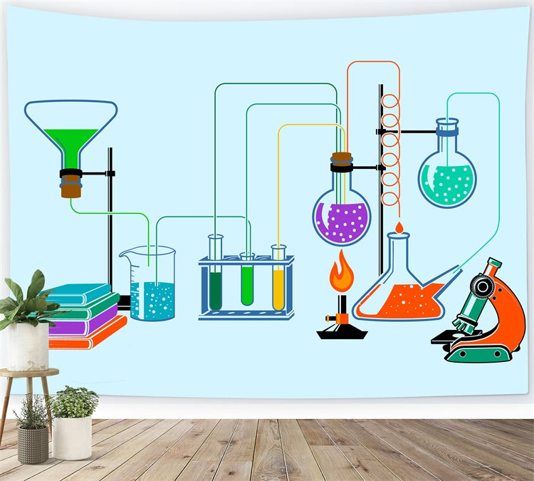 Chemical Laboratory Bottles Back to School Backdrop UK BRP7-60