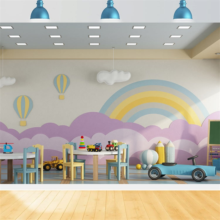 Back to School Rainbow Playroom Backdrop UK BRP7-39