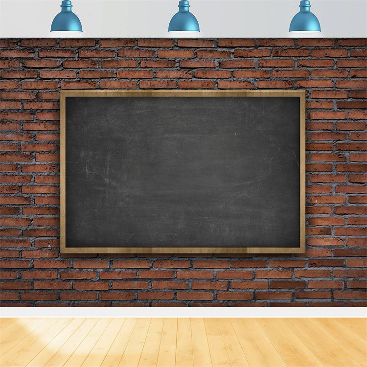 Chalkboard Brick Wall Back to School Backdrop UK BRP7-15