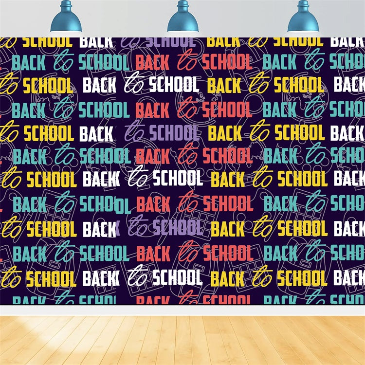 Back to School Colorful Printed Photography Backdrop UK BRP7-41