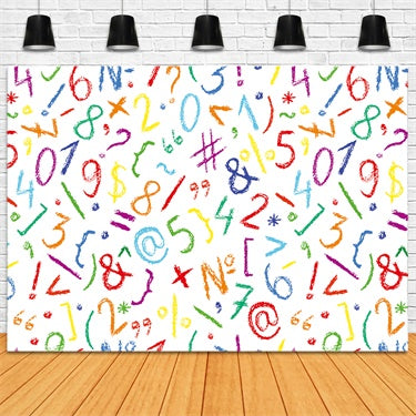 Chalk Numbers Back to School  Photography Backdrop UK BRP7-7