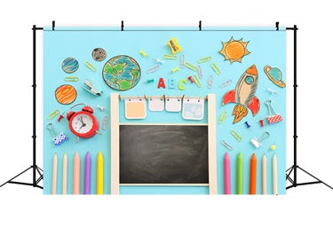 Stationery Plant Back to School Photography Backdrop UK BRP7-11