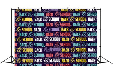 Back to School Colorful Printed Photography Backdrop UK BRP7-41