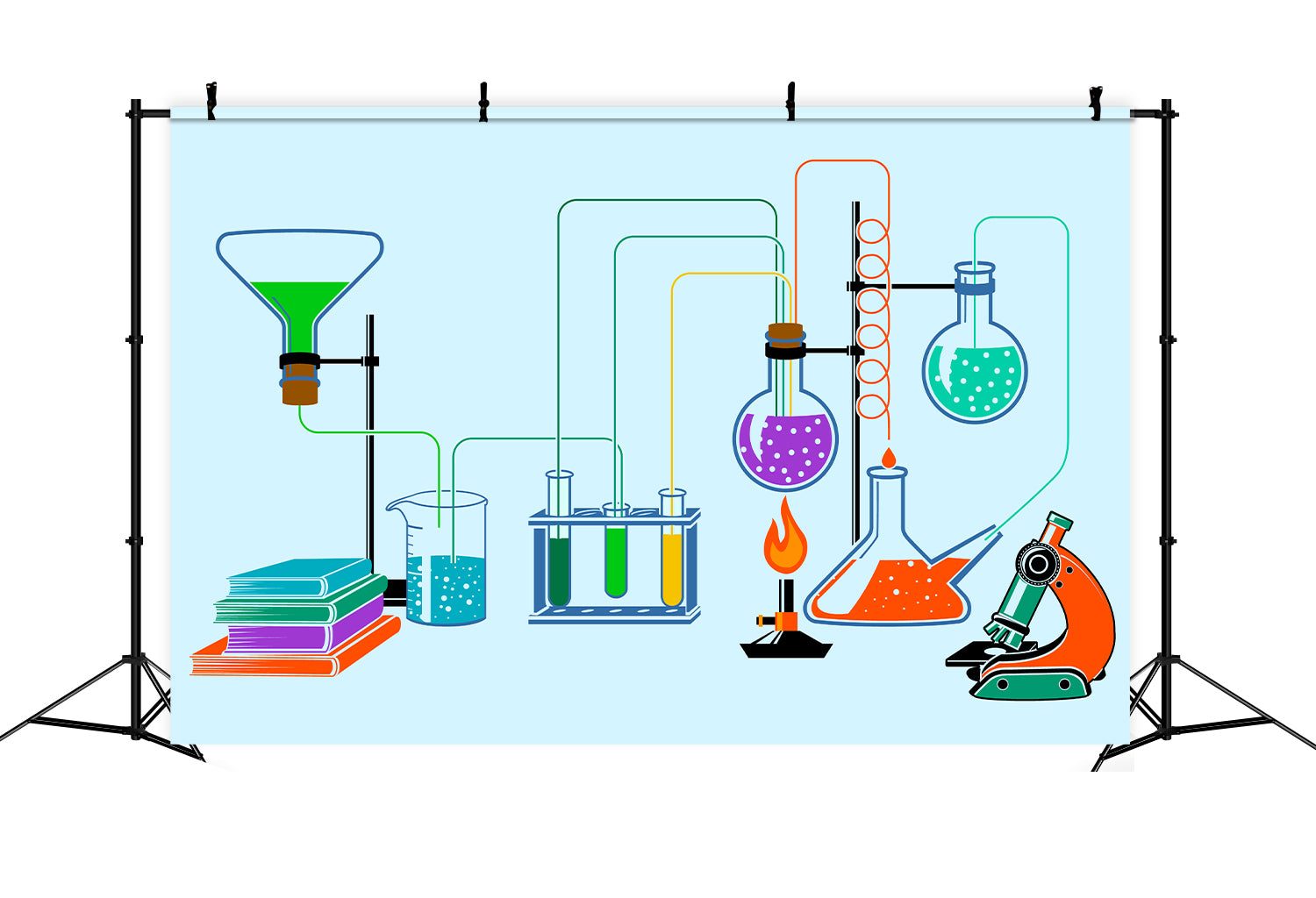 Chemical Laboratory Bottles Back to School Backdrop UK BRP7-60