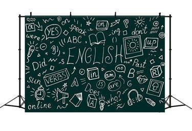 Back to School English Class Photography Backdrop UK BRP7-14