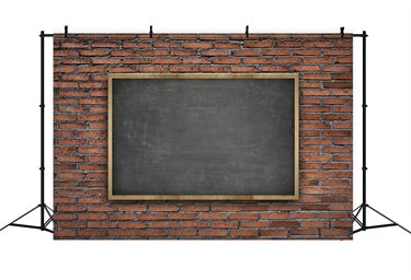 Chalkboard Brick Wall Back to School Backdrop UK BRP7-15