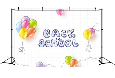 Colorful Balloon Back to School Photography Backdrop UK BRP7-13