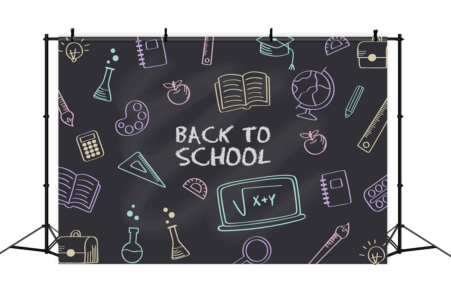 Study Tools Chalkboard Back to School Backdrop UK BRP7-48