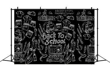 Back to School Little School Patterns Backdrop UK BRP7-35