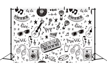 Musical Doodles Back to School  Backdrop UK BRP7-26