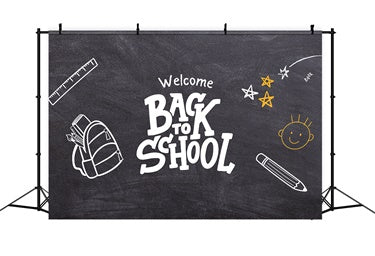 Back to School Chalk Drawing Photography Backdrop UK BRP7-47