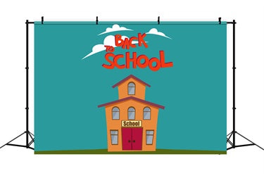 Back to School School House Photography Backdrop UK BRP7-37