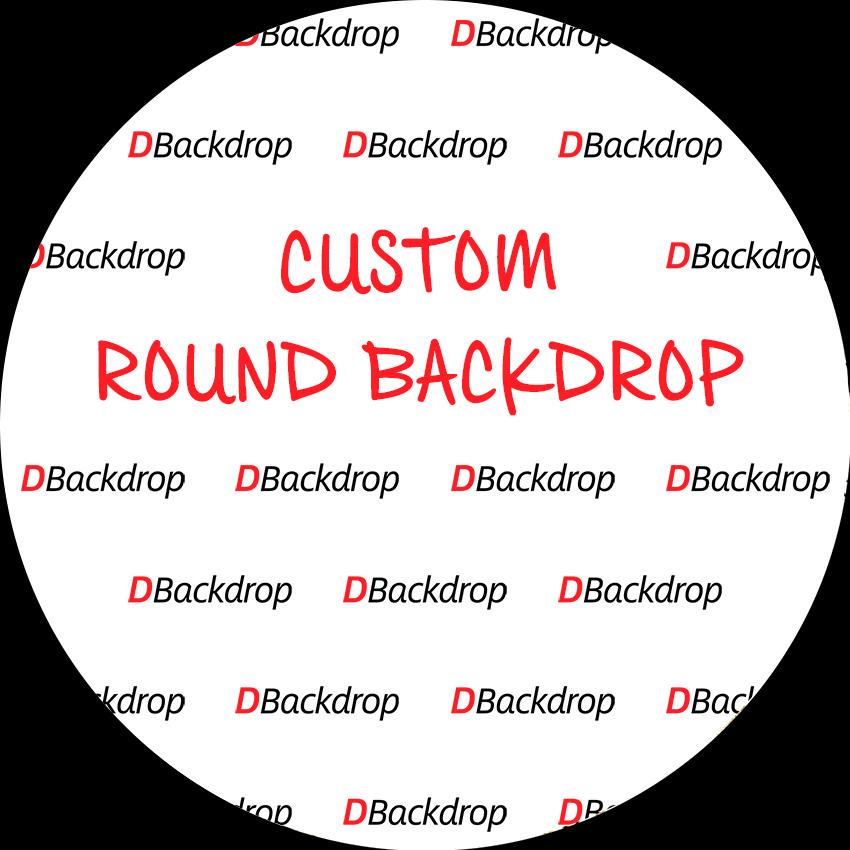 Custom Round Repeating Logo Photography Banner UK TR-101