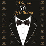 50th Happy Birthday Backdrop Banner for Photo Booth C2-1