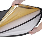 Light Reflector UK 43 Inch/110cm 5-in-1 Collapsible Multi-Disc Portable Circular Reflector PROP-RF0004
