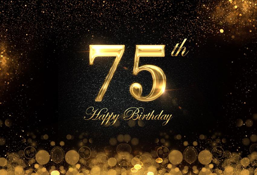 75th Birthday Decorations Gift Bokeh Photography Backdrop UK DBD8