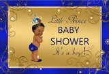 Baby Shower Little Prince Golden Background backdrop UK BA02