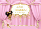 Baby Shower Baby Girl Pink Curtain Little Princess backdrop UK BA33