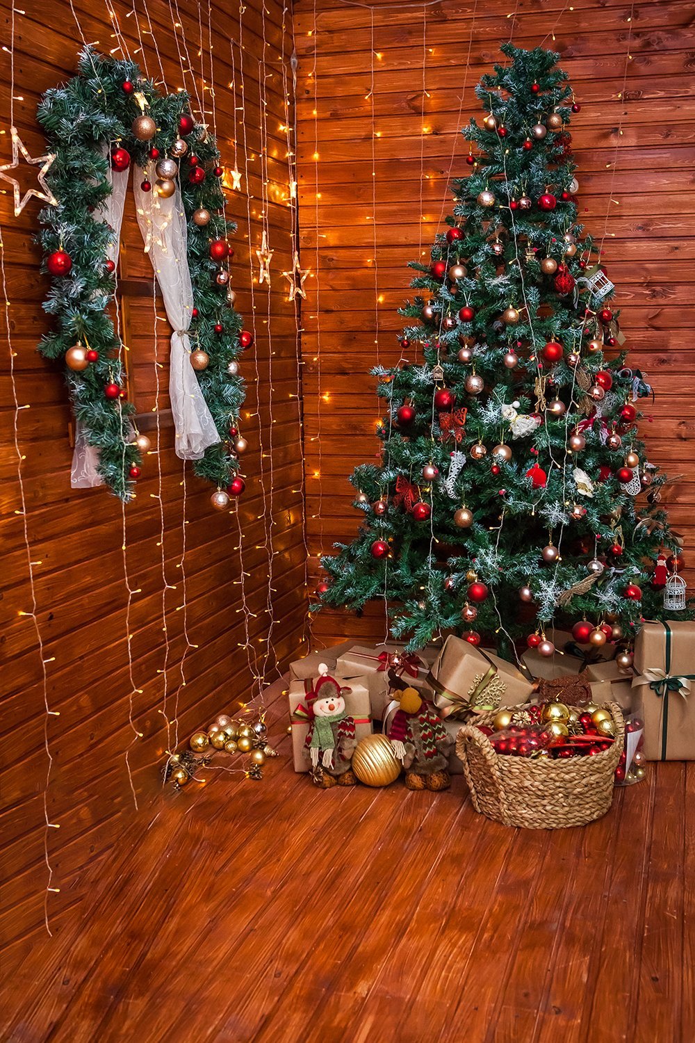 Christmas Tree Rom Decor Photography Backdrops DBD-P19197