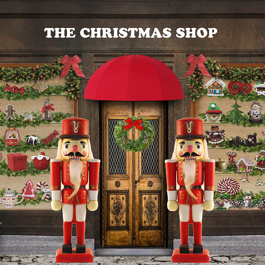 Christmas Shop Nutcracker Photography Backdrop D1001