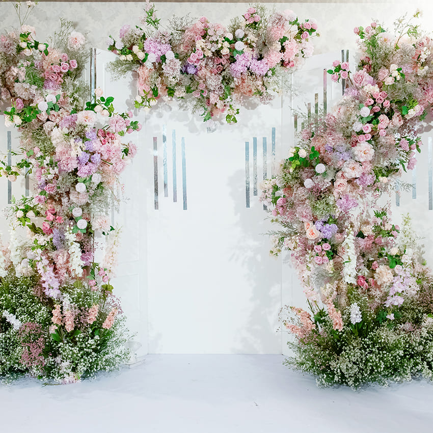 Floral Wedding Backdrop for Decoration Photography D1048 – Dbackdropcouk