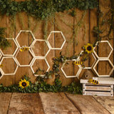 Sunflower Bee Wood Wall Photography Backdrop UK D1064