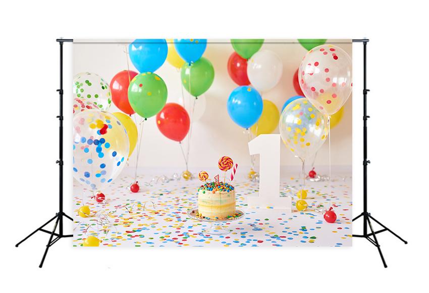Birthday 1 Year Cake Smash Decor Photo Backdrop UK D281