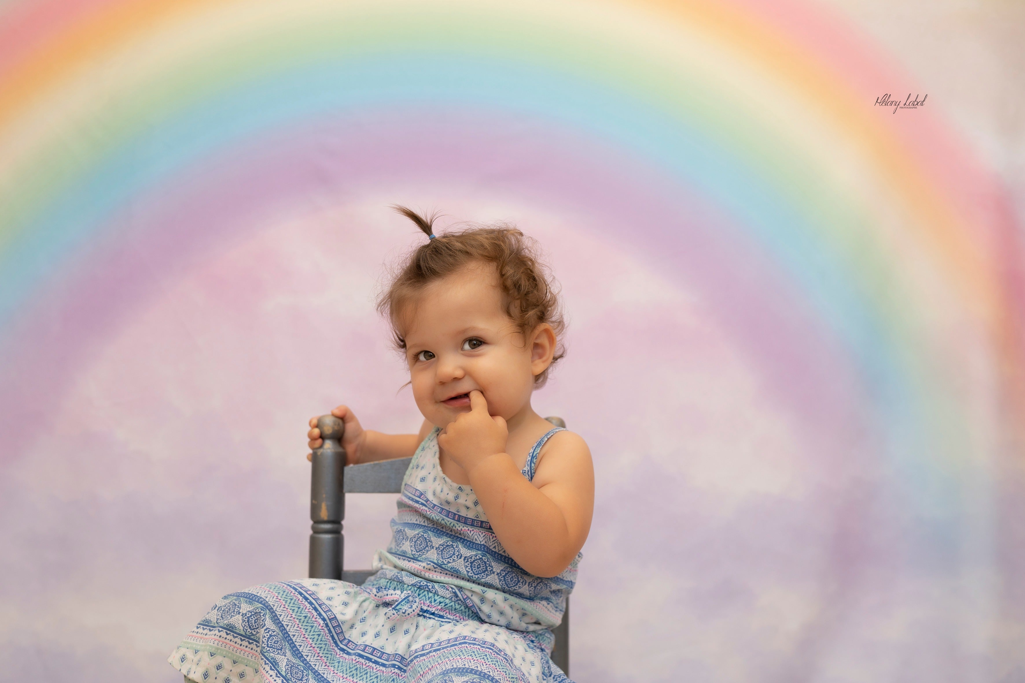 Rainbow Pink Clouds Backdrop for Photography