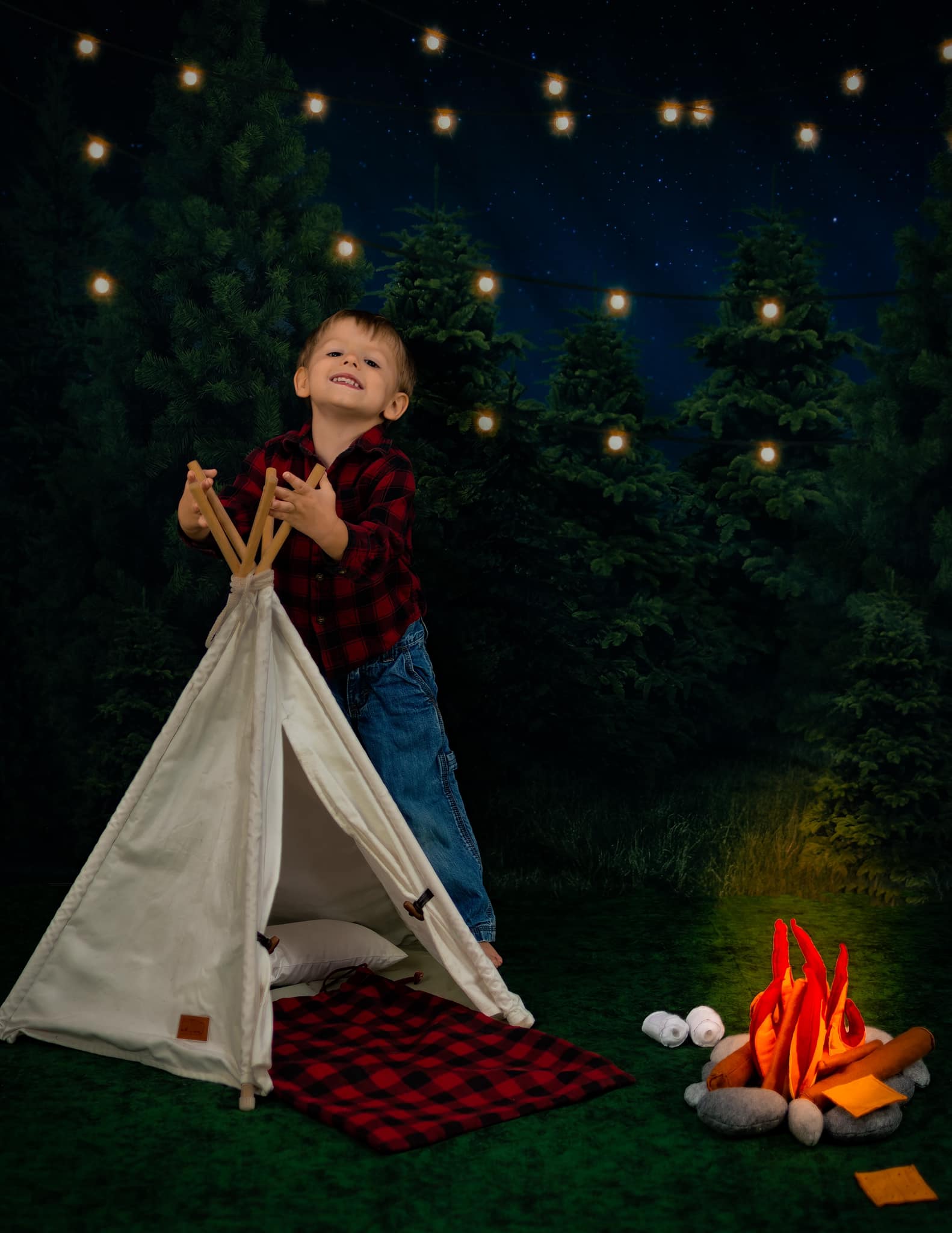 Christmas Tree Farm Eve Photo Backdrop D832