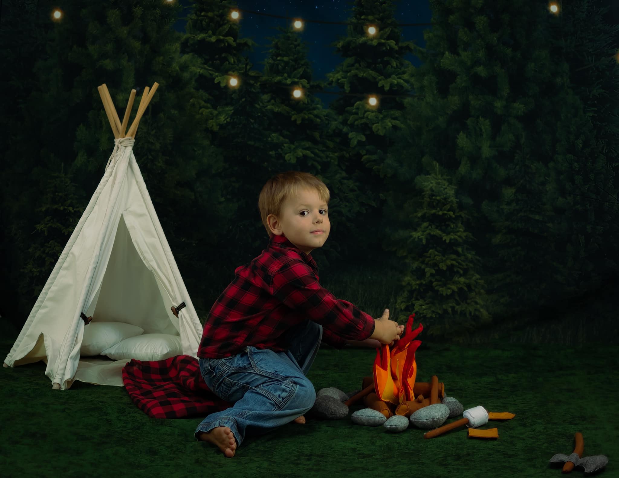 Christmas Tree Farm Eve Photo Backdrop D832