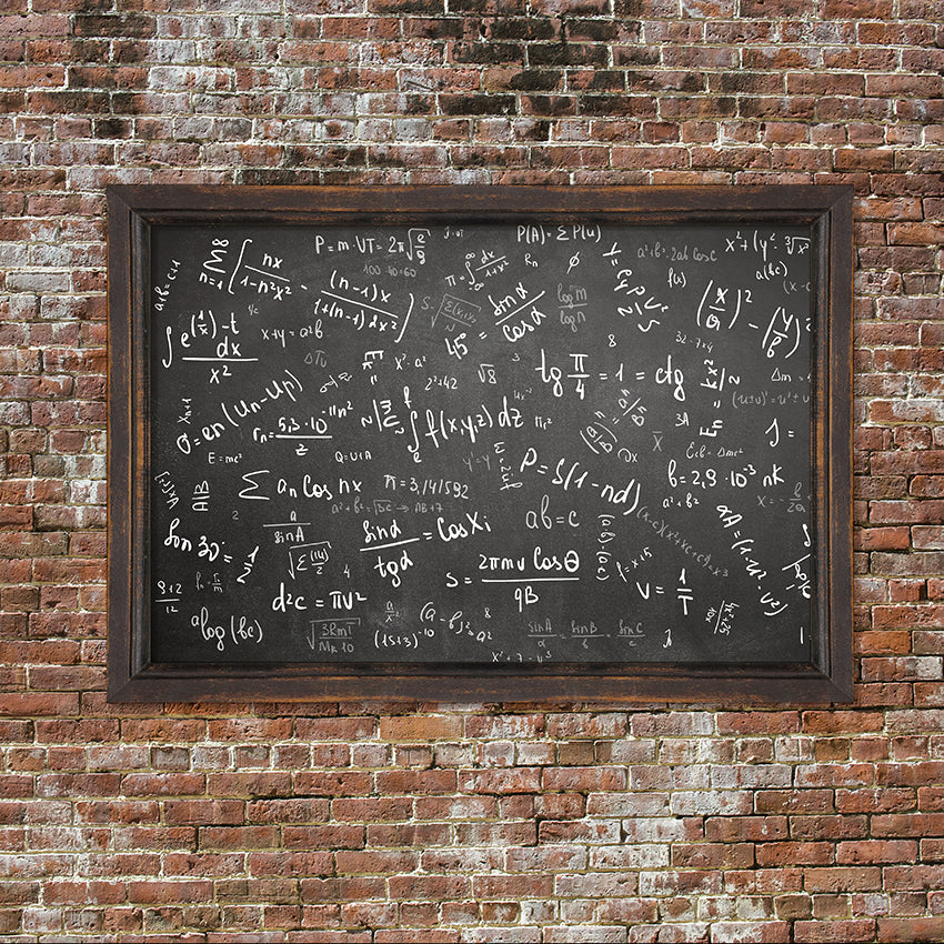 Back to School Chalkboard Retro Wall Backdrops D837