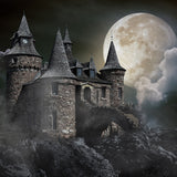 Halloween Midnight Castle Moonlight Backdrop UK D912