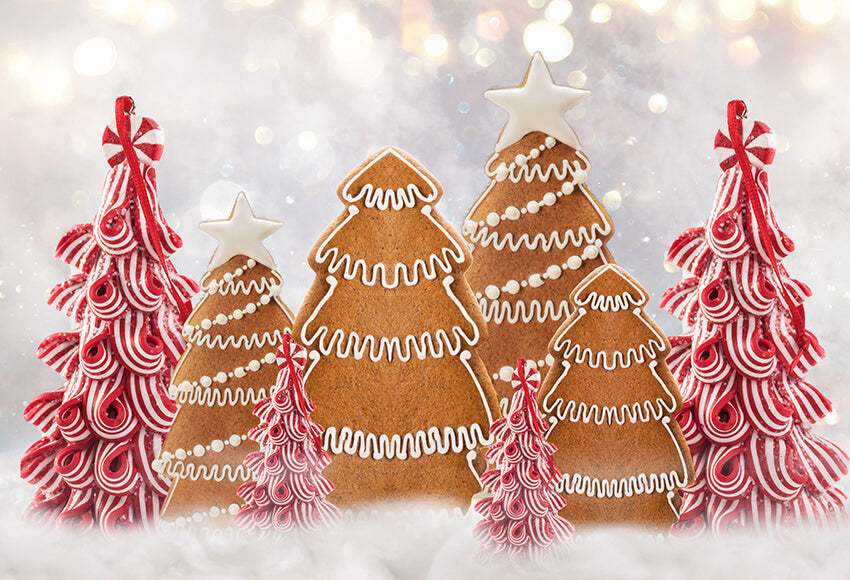 Christmas Gingerbread Forest Photography Backdrop