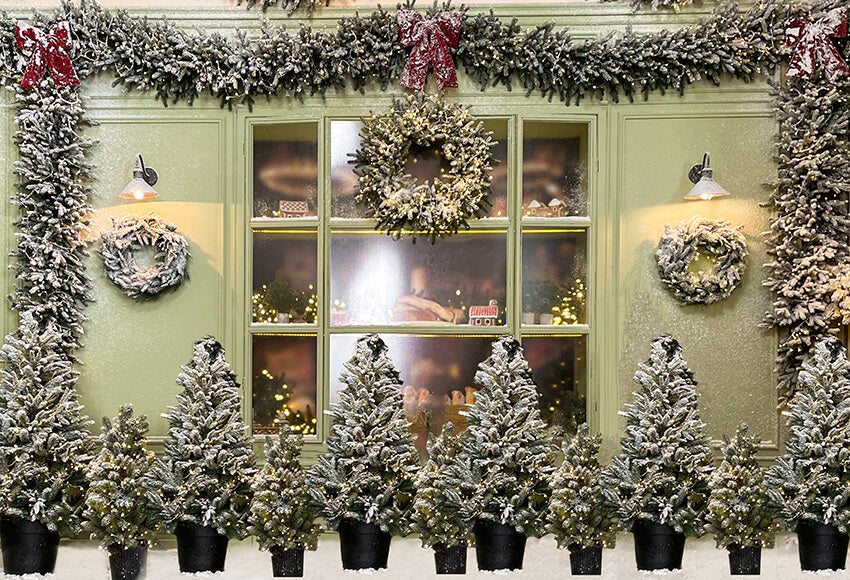 Christmas Tree Store Photography Backdrop