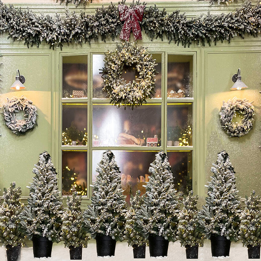 Christmas Tree Store Photography Backdrop UK D917