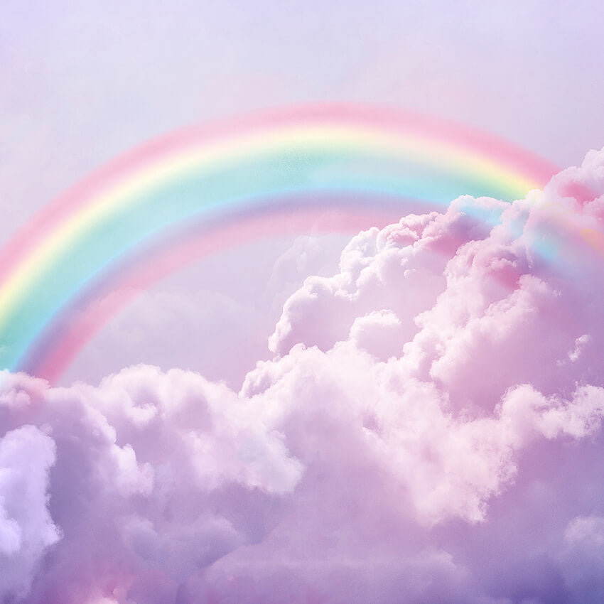 Rainbow Clouds Cake Smash Photography Backdrop UK D919