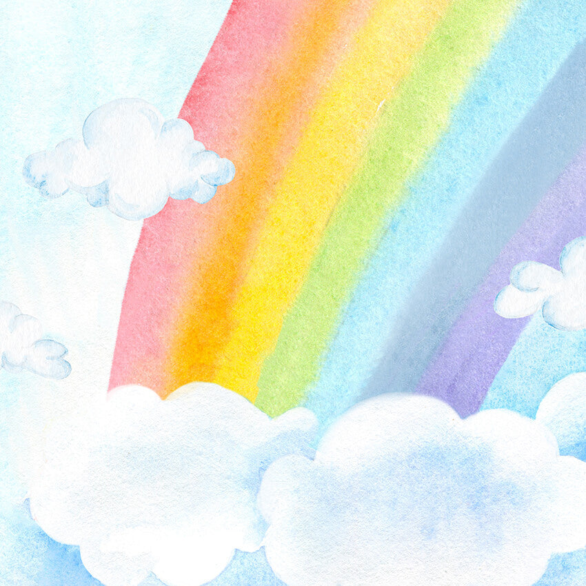 Clouds Rainbow Backdrop for Children Photography UK D921