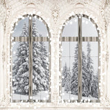Twinkle Window Christmas Winter Backdrop D945