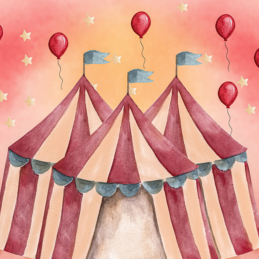 Tiny Tent Balloons Photography Backdrop D959