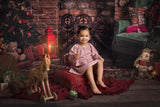 Christmas Fireplace Parlor Decorations backdrop UK for Photography DBD-19215